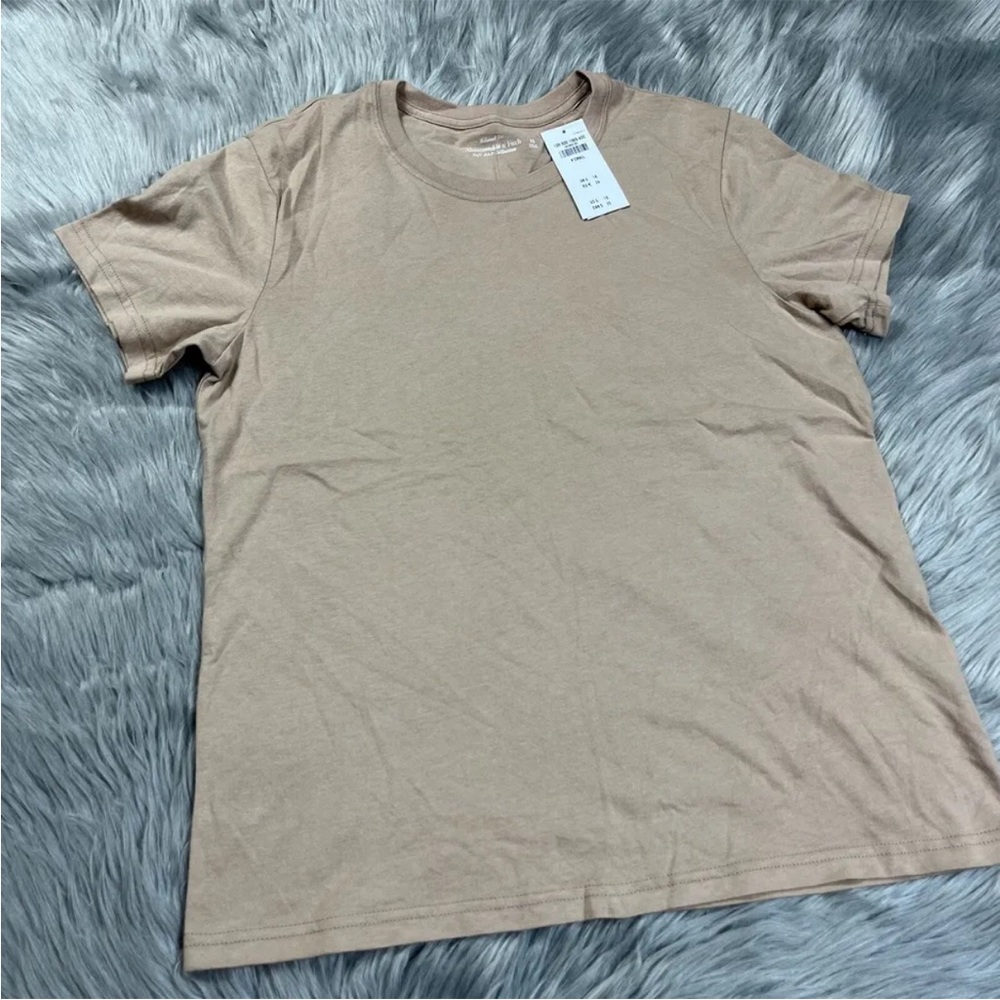 Abercrombie And Fitch Soft A&F Relaxed T Shirt Tan XS